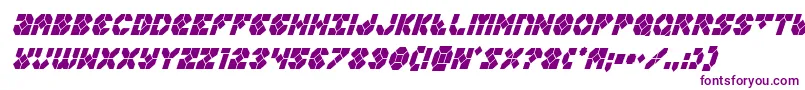 Zoomrunnercondital Font – Purple Fonts on White Background