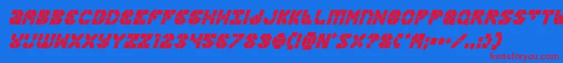 Шрифт Zoomrunnercondital – красные шрифты на синем фоне