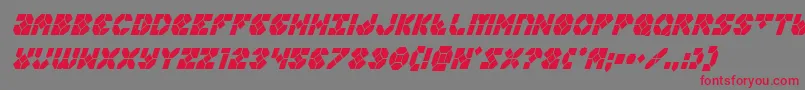 Zoomrunnercondital Font – Red Fonts on Gray Background