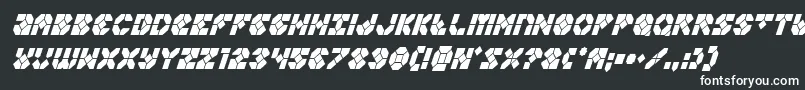 Zoomrunnercondital Font – White Fonts on Black Background