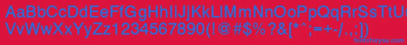 Vantapla Font – Blue Fonts on Red Background