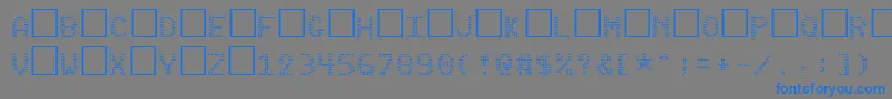 Pinball-Schriftart – Blaue Schriften auf grauem Hintergrund