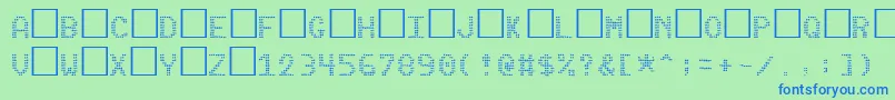 Шрифт Pinball – синие шрифты на зелёном фоне
