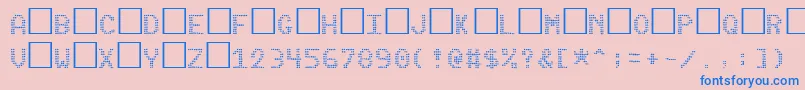 Pinball Font – Blue Fonts on Pink Background