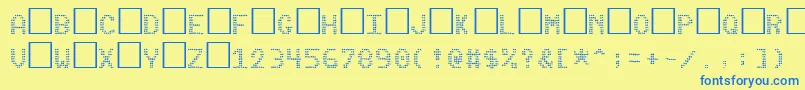 Шрифт Pinball – синие шрифты на жёлтом фоне