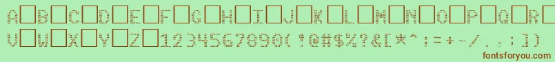 Шрифт Pinball – коричневые шрифты на зелёном фоне