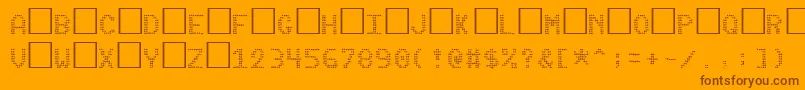 Pinball Font – Brown Fonts on Orange Background