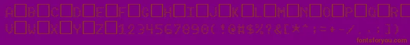 Pinball Font – Brown Fonts on Purple Background