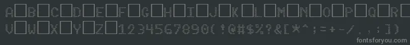 Pinball-Schriftart – Graue Schriften auf schwarzem Hintergrund