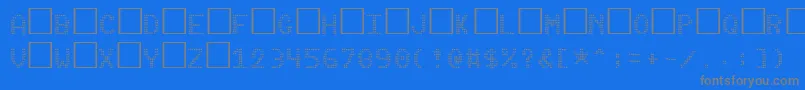 Pinball-fontti – harmaat kirjasimet sinisellä taustalla