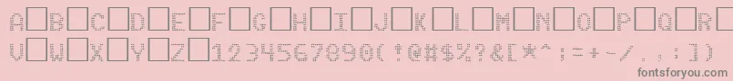 Pinball Font – Gray Fonts on Pink Background