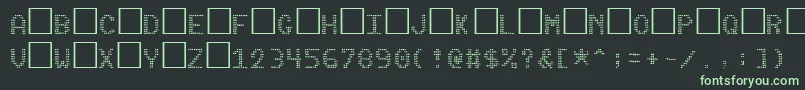 Pinball-fontti – vihreät fontit mustalla taustalla