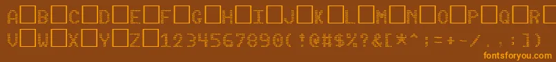 Pinball Font – Orange Fonts on Brown Background