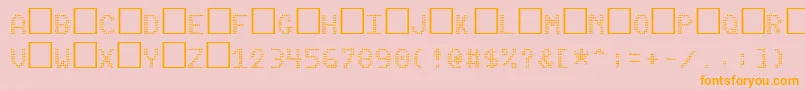 Pinball Font – Orange Fonts on Pink Background