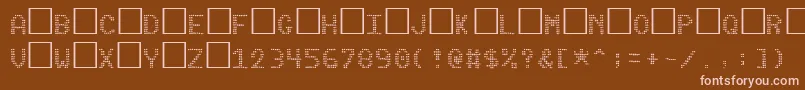 Czcionka Pinball – różowe czcionki na brązowym tle