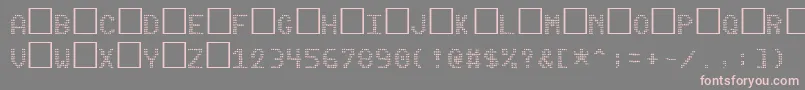 フォントPinball – 灰色の背景にピンクのフォント