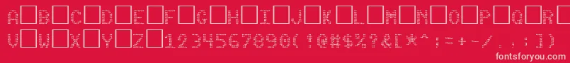 Pinball Font – Pink Fonts on Red Background