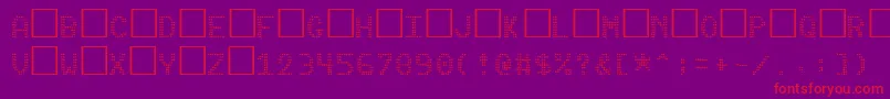 Pinball Font – Red Fonts on Purple Background