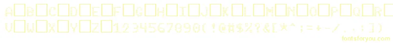 Pinball Font – Yellow Fonts on White Background