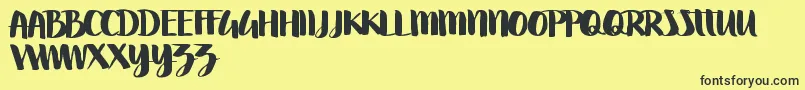 Swettiest Font – Black Fonts on Yellow Background