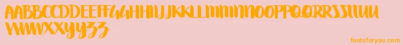 Swettiest Font – Orange Fonts on Pink Background