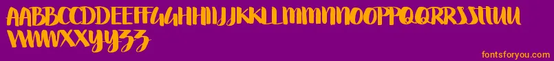 Swettiest Font – Orange Fonts on Purple Background