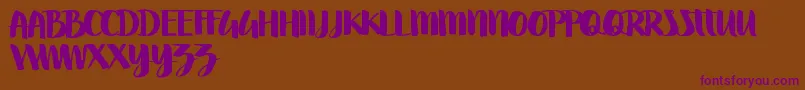 Swettiest Font – Purple Fonts on Brown Background
