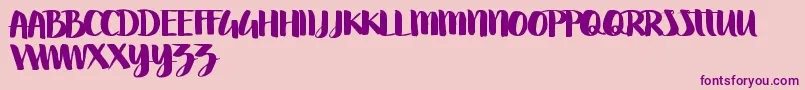 Swettiest Font – Purple Fonts on Pink Background