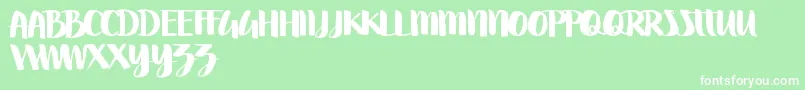 Swettiest-Schriftart – Weiße Schriften auf grünem Hintergrund