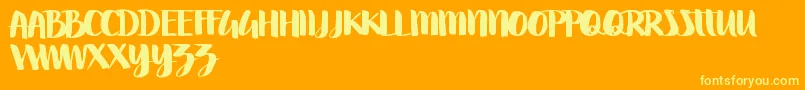 Swettiest Font – Yellow Fonts on Orange Background