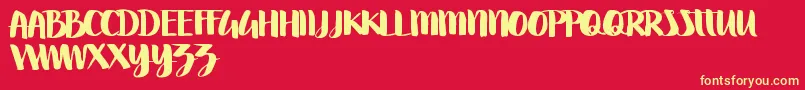 Swettiest Font – Yellow Fonts on Red Background