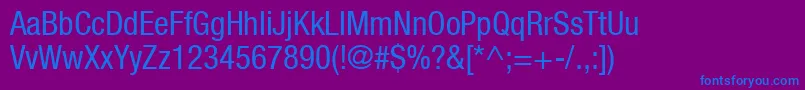 Heaveneticacond5Sh Font – Blue Fonts on Purple Background
