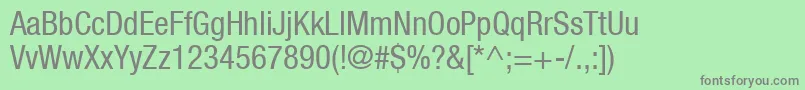 フォントHeaveneticacond5Sh – 緑の背景に灰色の文字