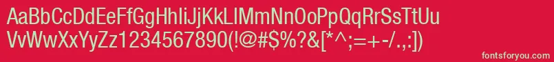 Heaveneticacond5Sh Font – Green Fonts on Red Background