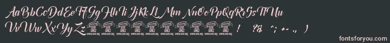 Canelabarkboldpersonal Font – Pink Fonts on Black Background