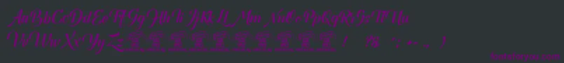 Czcionka Canelabarkboldpersonal – fioletowe czcionki na czarnym tle
