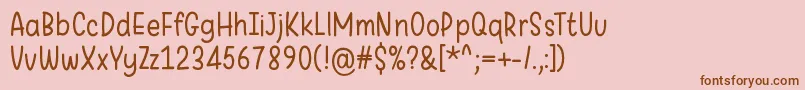 WarungKopiLight Font – Brown Fonts on Pink Background