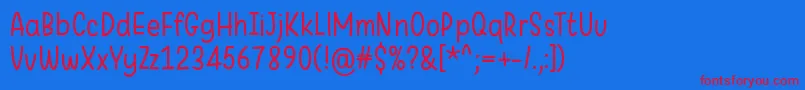 WarungKopiLight Font – Red Fonts on Blue Background