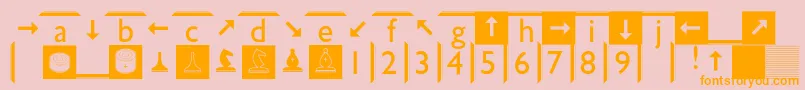 Spslchess Font – Orange Fonts on Pink Background