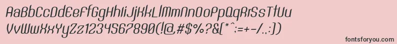 Шрифт SntAnouvongRegularItalic – чёрные шрифты на розовом фоне