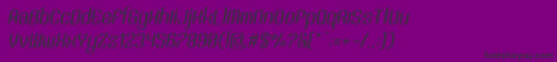 SntAnouvongRegularItalic Font – Black Fonts on Purple Background