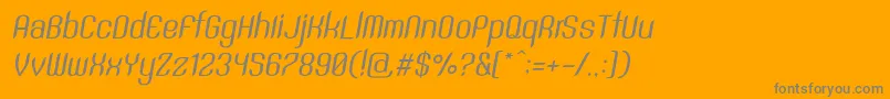 SntAnouvongRegularItalic Font – Gray Fonts on Orange Background
