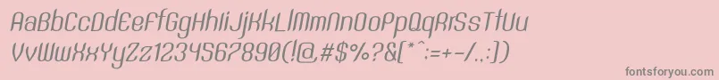 SntAnouvongRegularItalic-Schriftart – Graue Schriften auf rosa Hintergrund