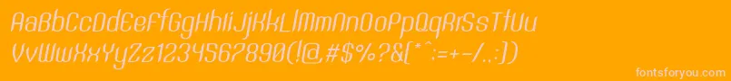 SntAnouvongRegularItalic Font – Pink Fonts on Orange Background