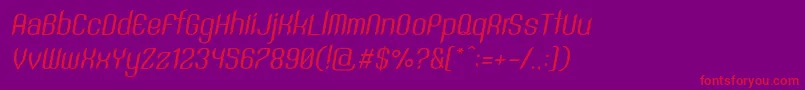 SntAnouvongRegularItalic Font – Red Fonts on Purple Background
