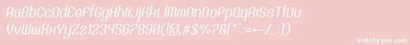 SntAnouvongRegularItalic Font – White Fonts on Pink Background