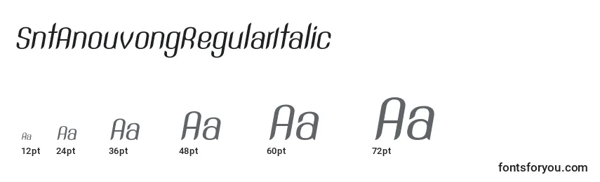 Größen der Schriftart SntAnouvongRegularItalic (96090)