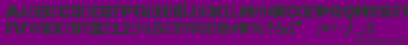 Bakuninstencil Font – Black Fonts on Purple Background