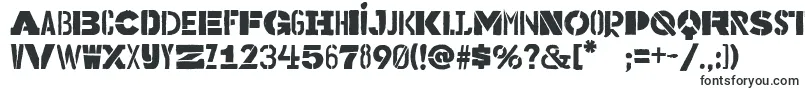 Bakuninstencil-fontti – Fontit Microsoft Wordille