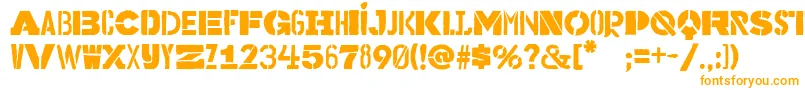 Bakuninstencil Font – Orange Fonts